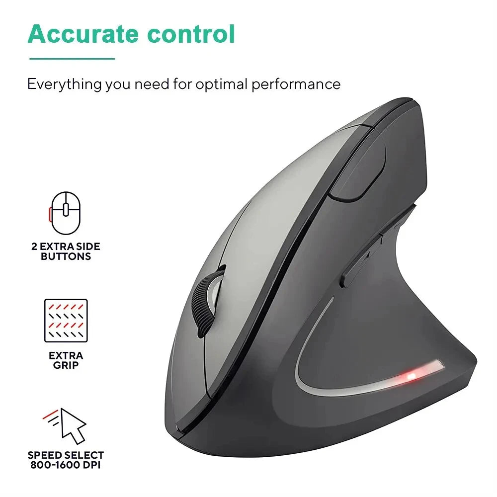 Ergonomic Vertical Wireless Mouse