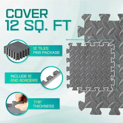 Non-Slip Fitness Floor Tiles