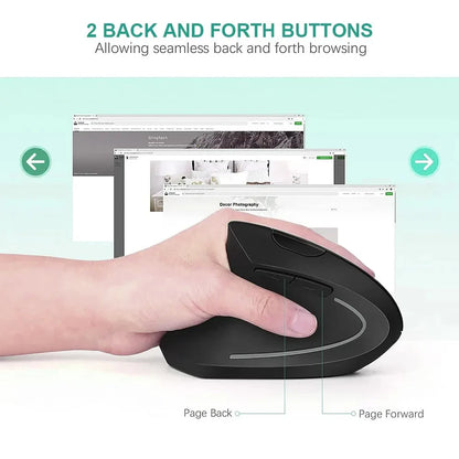 Ergonomic Vertical Wireless Mouse