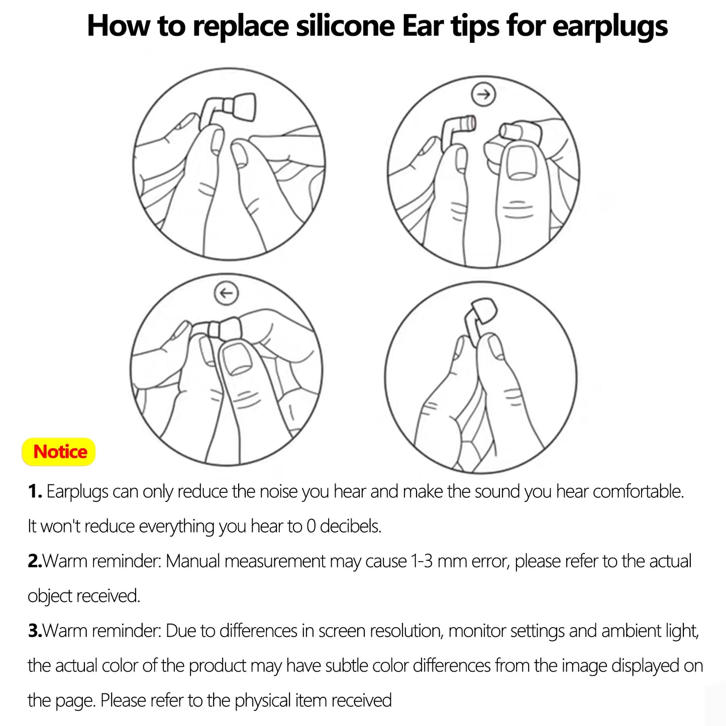 Silicone Noise Cancelling Earplugs